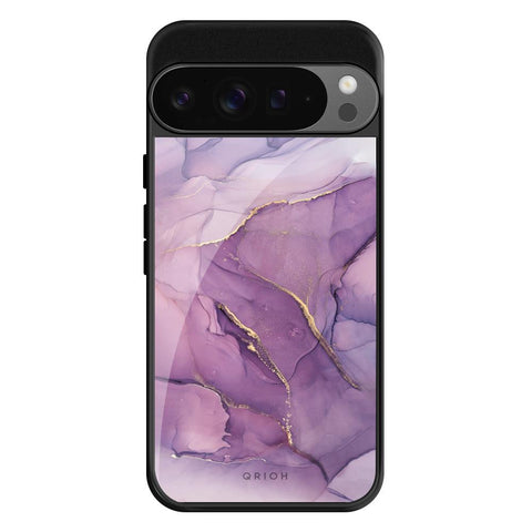 Purple Gold Marble Glossy Case for Google Pixel 9 Pro XL
