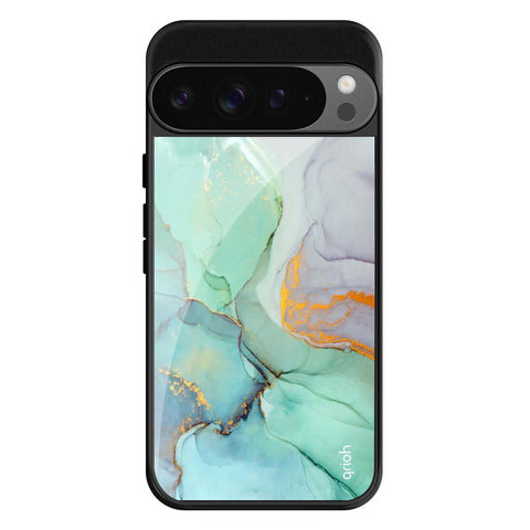 Green Marble Glossy Case for Google Pixel 9 Pro XL