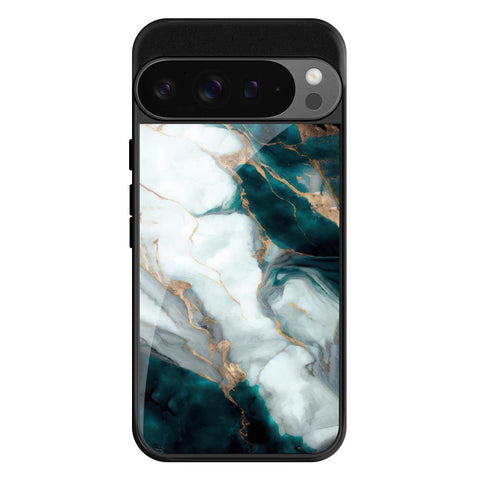 Aqua Green Marble Glossy Case for Google Pixel 9 Pro XL