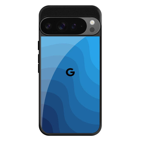 Blue Wave Abstract Glossy Case for Google Pixel 9 Pro XL