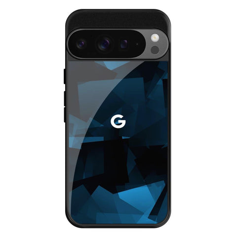 Polygonal Blue Box Glossy Case For Google Pixel 9 Pro XL