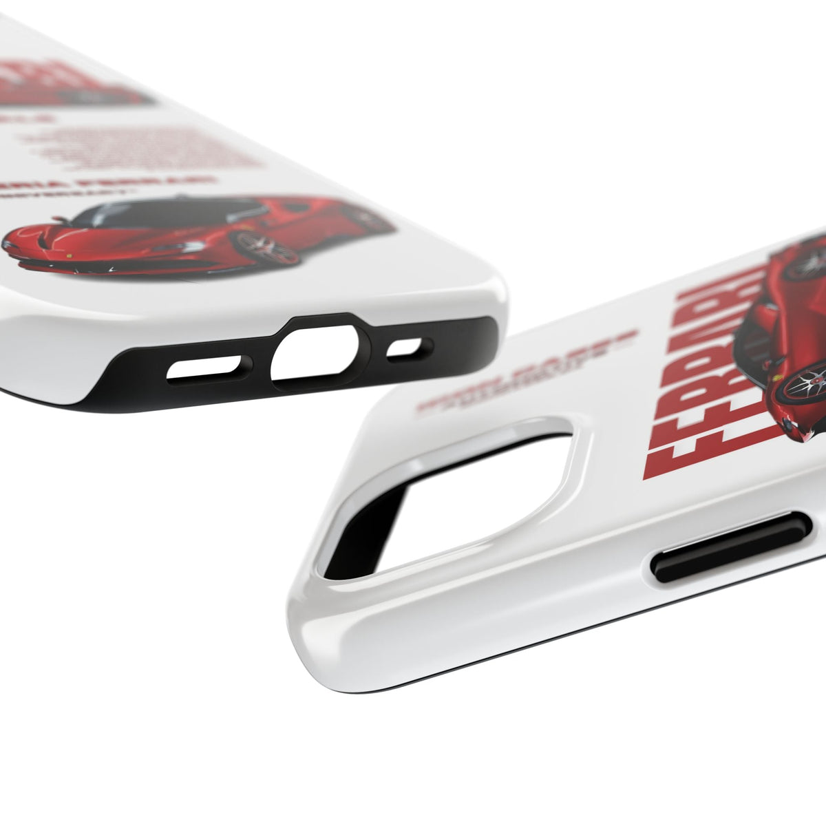 Ferrari SF90 White Premium Tough Shining Phone Case (Double Layer) Available For All iPhone Models