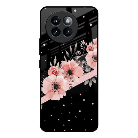 Floral Black Band Glossy Case For Mi 14 CIVI