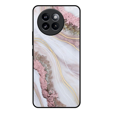 Pink & Gold Gllitter Marble Glossy Case for Mi 14 CIVI