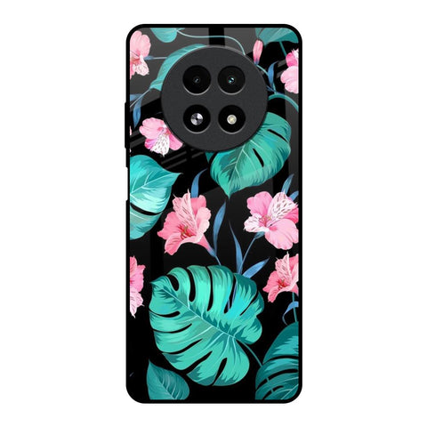 Tropical Leaves & Pink Flowers Glossy Case for Realme 13 5G
