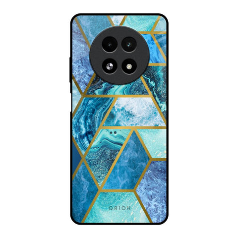 Turquoise Geometrical Marble Glossy Case for Realme 13 5G