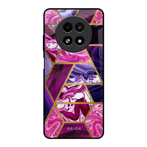Electroplated Geometric Marble Glossy Case for Realme 13 5G
