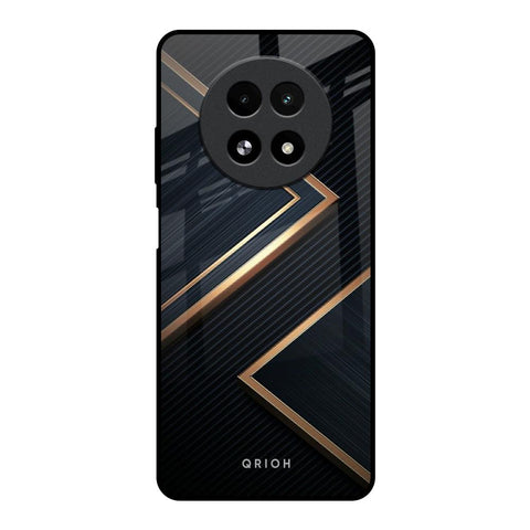 Sleek Golden & Navy Glossy Case for Realme 13 5G