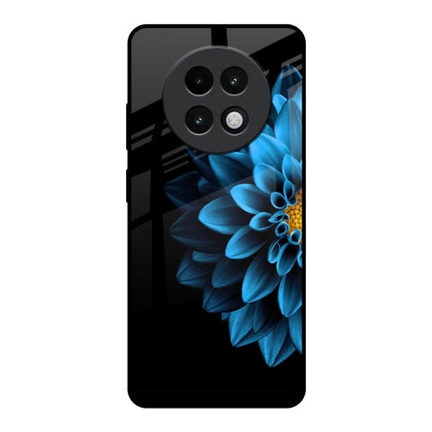 Half Blue Flower Glossy Case for Realme 13 Plus 5G