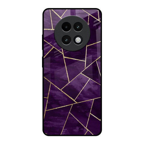 Geometric Purple Glossy Case For Realme 13 Plus 5G