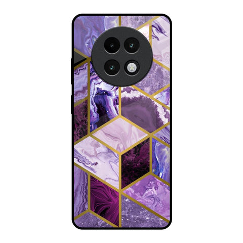 Purple Rhombus Marble Glossy Case for Realme 13 Plus 5G