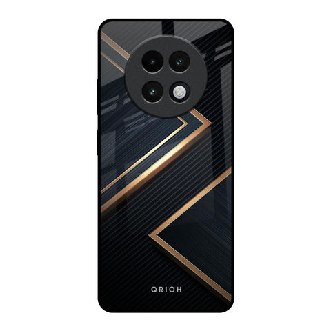 Sleek Golden & Navy Glossy Case for Realme 13 Plus 5G
