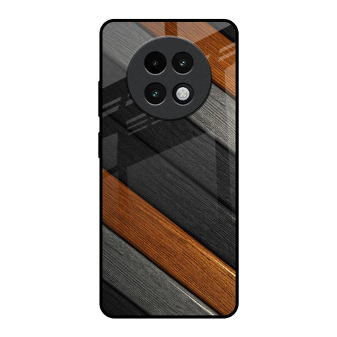 Tri Color Wood Glossy Case for Realme 13 Plus 5G