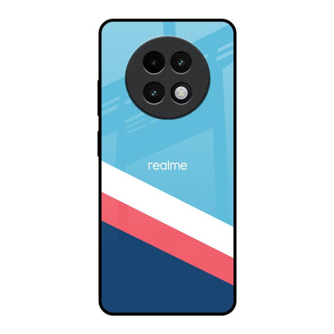 Pink & White Stripes Glossy Case For Realme 13 Plus 5G