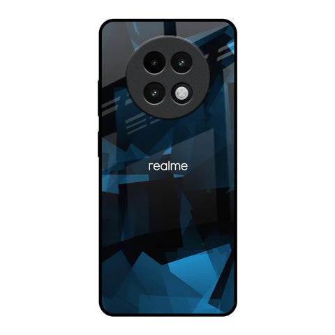 Polygonal Blue Box Glossy Case For Realme 13 Plus 5G