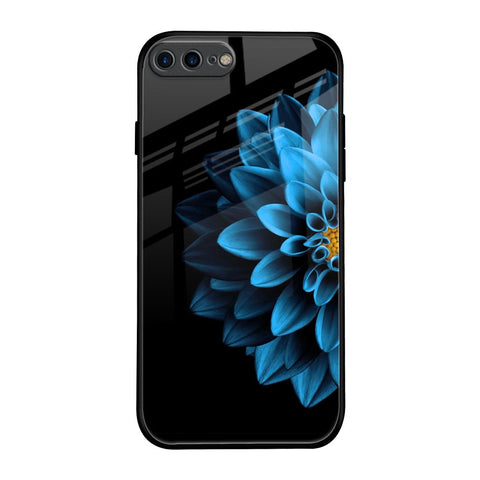 Half Blue Flower Glossy Case for iPhone 7 Plus