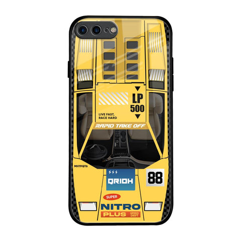 Yellow Racing Car Glossy Case for iPhone 7 Plus