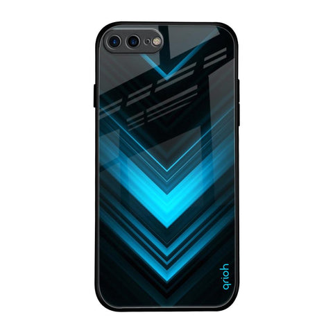 Vertical Blue Arrow Glossy Case For iPhone 7 Plus