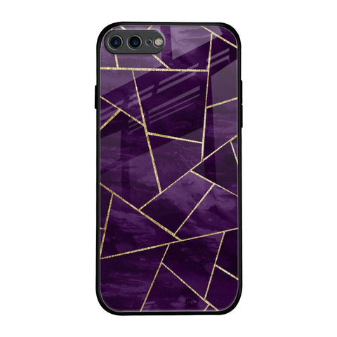Geometric Purple Glossy Case For iPhone 7 Plus