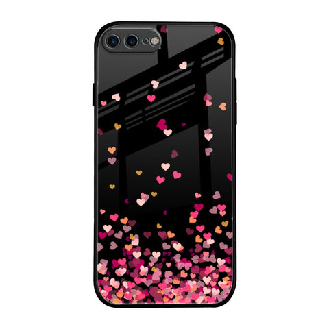 Heart Rain Fall Glossy Case For iPhone 7 Plus