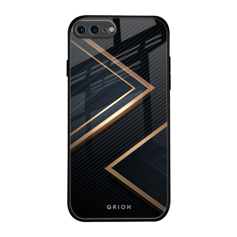 Sleek Golden & Navy Glossy Case for iPhone 7 Plus