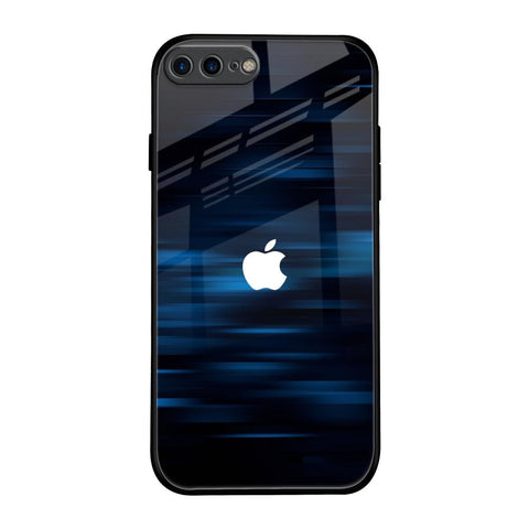 Blue Rough Abstract Glossy Case for iPhone 7 Plus