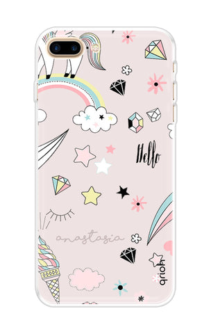 Unicorn Doodle Soft Cover For iPhone 7 Plus