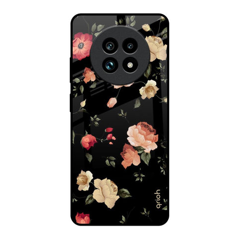 Black Spring Floral Glossy Case for Realme 13 Pro Plus 5G