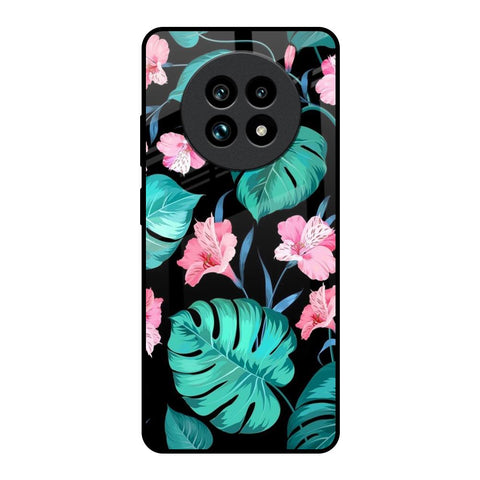 Tropical Leaves & Pink Flowers Glossy Case for Realme 13 Pro Plus 5G