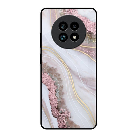 Pink & Gold Gllitter Marble Glossy Case for Realme 13 Pro Plus 5G
