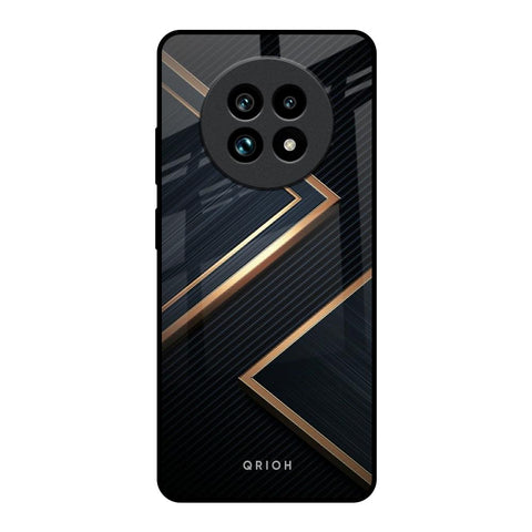 Sleek Golden & Navy Glossy Case for Realme 13 Pro Plus 5G