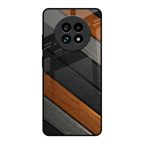 Tri Color Wood Glossy Case for Realme 13 Pro Plus 5G