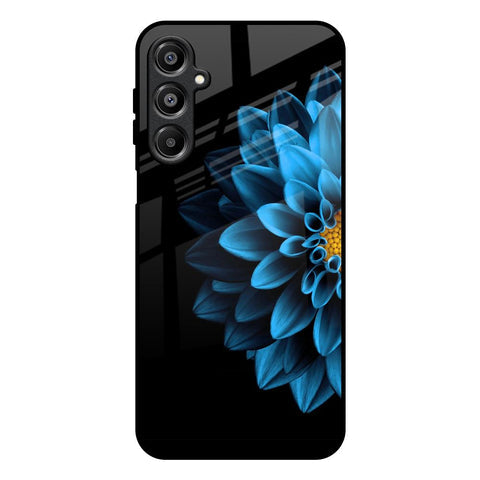 Half Blue Flower Glossy Case for Samsung Galaxy A16 5G