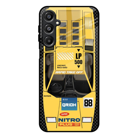 Yellow Racing Car Glossy Case for Samsung Galaxy A16 5G