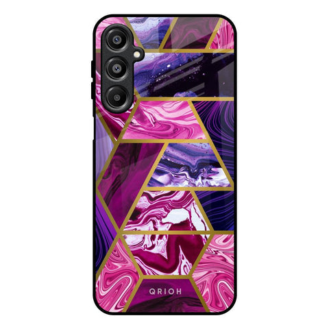 Electroplated Geometric Marble Glossy Case for Samsung Galaxy A16 5G