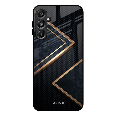 Sleek Golden & Navy Glossy Case for Samsung Galaxy A16 5G