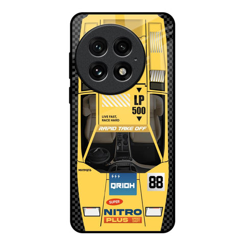 Yellow Racing Car Glossy Case for OnePlus 13