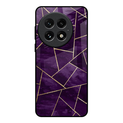Geometric Purple Glossy Case For OnePlus 13