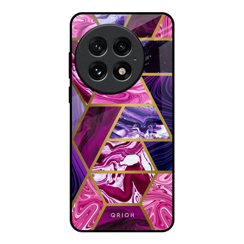 Electroplated Geometric Marble Glossy Case for OnePlus 13