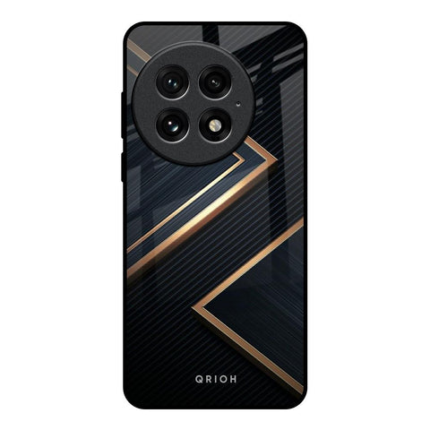 Sleek Golden & Navy Glossy Case for OnePlus 13