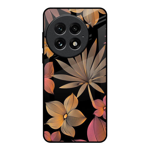 Lines Pattern Flowers Glossy Case for OnePlus 13