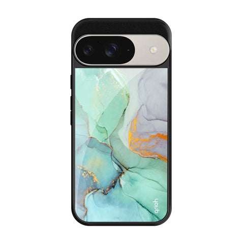 Green Marble Glossy Case for Google Pixel 9 Pro