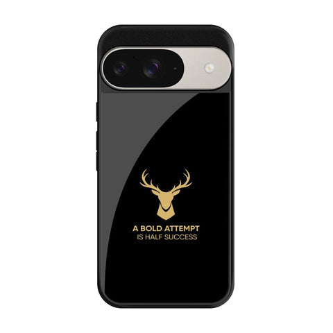 Black Gold Deer Glossy Case for Google Pixel 9 Pro