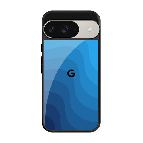 Blue Wave Abstract Glossy Case for Google Pixel 9 Pro