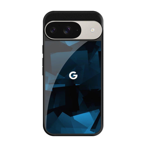 Polygonal Blue Box Glossy Case For Google Pixel 9 Pro