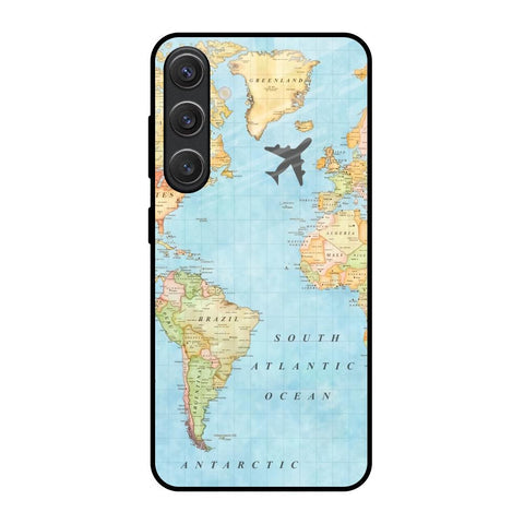 Travel Map Glossy Case for Samsung Galaxy S25 5G