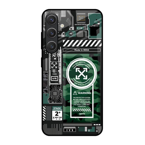 Green Camo Circuit Glossy Case for Samsung Galaxy S25 5G