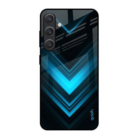 Vertical Blue Arrow Glossy Case For Samsung Galaxy S25 5G
