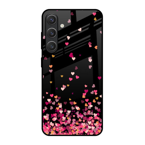 Heart Rain Fall Glossy Case For Samsung Galaxy S25 5G