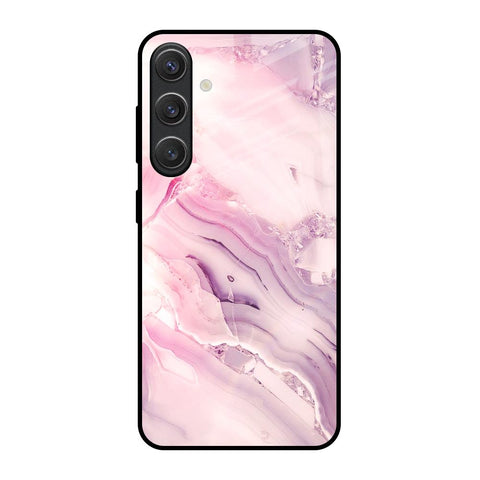 Diamond Pink Gradient Glossy Case For Samsung Galaxy S25 5G
